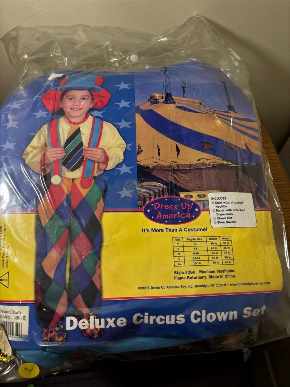 Deluxe Circus Clown Set - Multicolor size 8-10